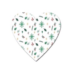 Christmass Theme Heart Magnet by artworkshop