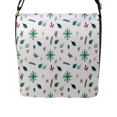 Christmass Theme Flap Closure Messenger Bag (l) by artworkshop