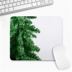 Green Christmas Tree Border Large Mousepads by artworkshop