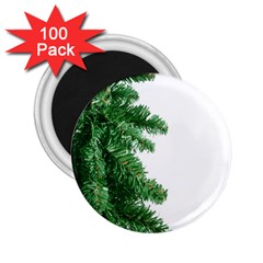 Green Christmas Tree Border 2 25  Magnets (100 Pack) 