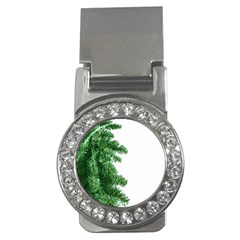 Green Christmas Tree Border Money Clips (cz)  by artworkshop