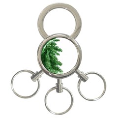 Green Christmas Tree Border 3-ring Key Chain by artworkshop