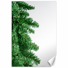 Green Christmas Tree Border Canvas 12  X 18  by artworkshop