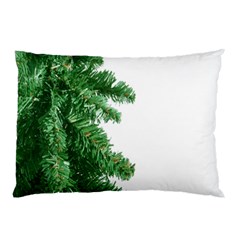 Green Christmas Tree Border Pillow Case by artworkshop