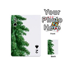 Green Christmas Tree Border Playing Cards 54 Designs (mini) by artworkshop