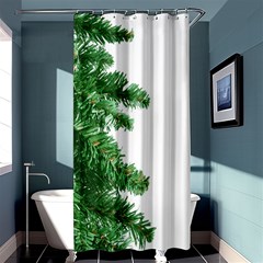 Green Christmas Tree Border Shower Curtain 36  X 72  (stall)  by artworkshop