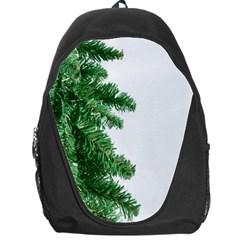 Green Christmas Tree Border Backpack Bag by artworkshop