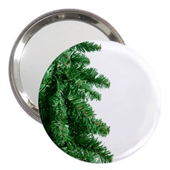 Green Christmas Tree Border 3  Handbag Mirrors by artworkshop