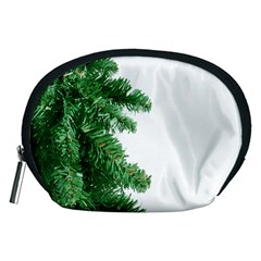 Green Christmas Tree Border Accessory Pouch (medium) by artworkshop