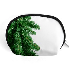 Green Christmas Tree Border Accessory Pouch (medium) by artworkshop