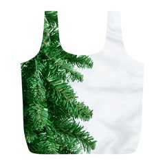 Green Christmas Tree Border Full Print Recycle Bag (l) by artworkshop