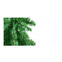 Green Christmas Tree Border Satin Wrap 35  X 70  by artworkshop