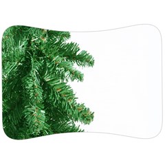 Green Christmas Tree Border Velour Seat Head Rest Cushion by artworkshop