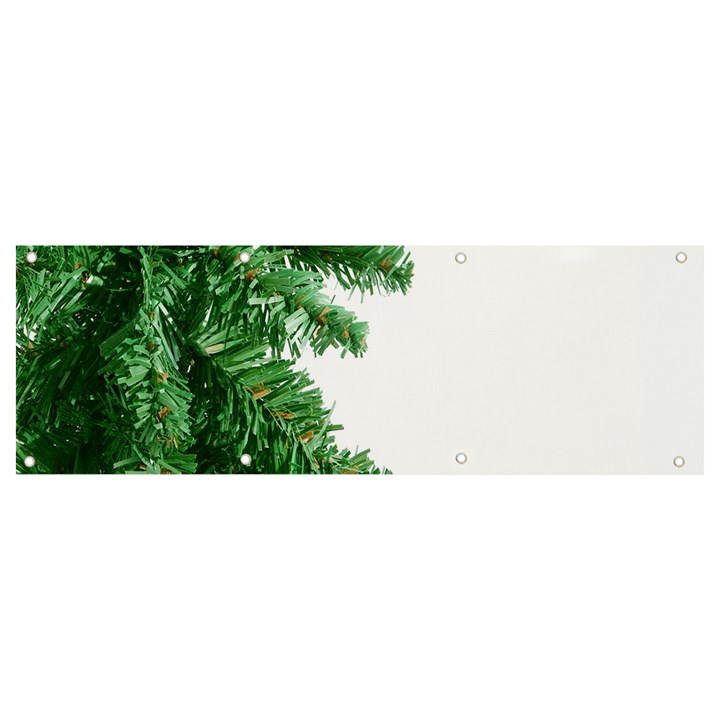 Green Christmas Tree Border Banner and Sign 9  x 3 