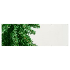 Green Christmas Tree Border Banner And Sign 12  X 4  by artworkshop