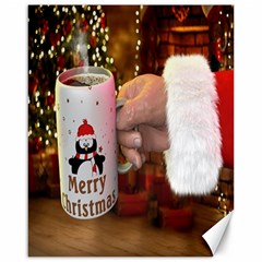 Merry Christmas - Santa Claus Holding Coffee Canvas 16  X 20 