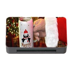 Merry Christmas - Santa Claus Holding Coffee Memory Card Reader With Cf by artworkshop