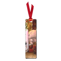 Merry Christmas - Santa Claus Holding Coffee Small Book Marks by artworkshop