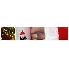 Merry Christmas - Santa Claus Holding Coffee Large Flano Scarf  by artworkshop