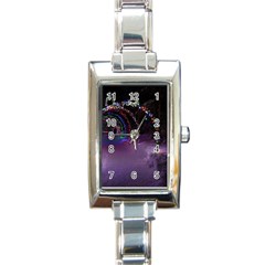 Outdoor Christmas Lights Tunnel Rectangle Italian Charm Watch by artworkshop