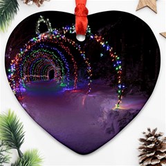 Outdoor Christmas Lights Tunnel Ornament (heart) by artworkshop