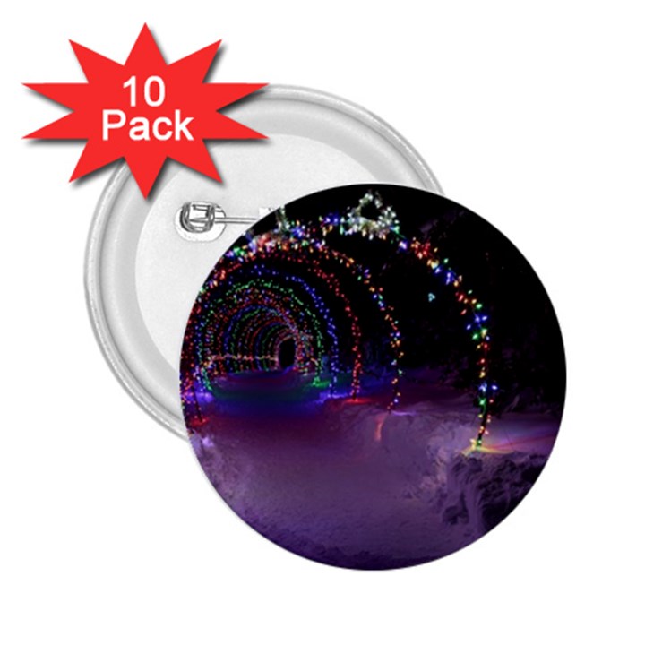 Outdoor Christmas Lights Tunnel 2.25  Buttons (10 pack) 