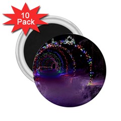 Outdoor Christmas Lights Tunnel 2 25  Magnets (10 Pack)  by artworkshop