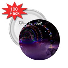 Outdoor Christmas Lights Tunnel 2 25  Buttons (100 Pack)  by artworkshop