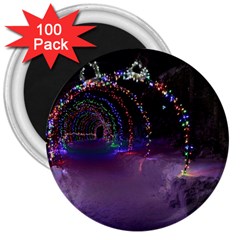 Outdoor Christmas Lights Tunnel 3  Magnets (100 Pack) by artworkshop