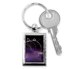 Outdoor Christmas Lights Tunnel Key Chain (rectangle) by artworkshop