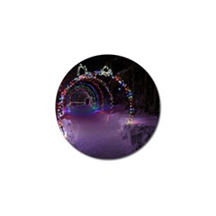 Outdoor Christmas Lights Tunnel Golf Ball Marker by artworkshop