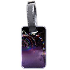 Outdoor Christmas Lights Tunnel Luggage Tag (two Sides) by artworkshop