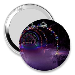 Outdoor Christmas Lights Tunnel 3  Handbag Mirrors by artworkshop