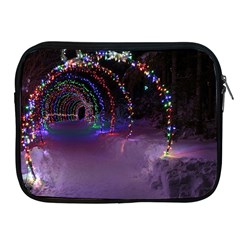 Outdoor Christmas Lights Tunnel Apple Ipad 2/3/4 Zipper Cases by artworkshop