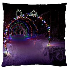 Outdoor Christmas Lights Tunnel Standard Flano Cushion Case (one Side) by artworkshop