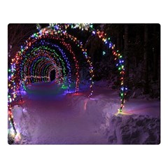 Outdoor Christmas Lights Tunnel Double Sided Flano Blanket (large)  by artworkshop