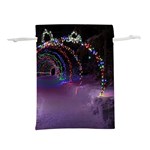 Outdoor Christmas Lights Tunnel Lightweight Drawstring Pouch (L) Back