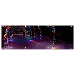 Outdoor Christmas Lights Tunnel Banner And Sign 9  X 3  by artworkshop