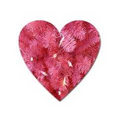 Pink Christmas Tree Heart Magnet by artworkshop