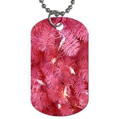 Pink Christmas Tree Dog Tag (two Sides) by artworkshop