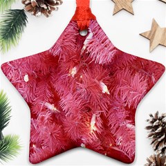 Pink Christmas Tree Star Ornament (two Sides)