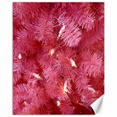 Pink Christmas Tree Canvas 11  X 14  by artworkshop