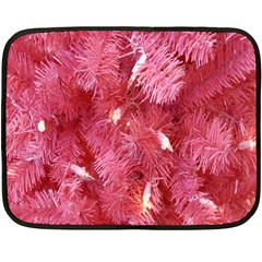 Pink Christmas Tree Fleece Blanket (mini) by artworkshop