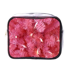 Pink Christmas Tree Mini Toiletries Bag (one Side) by artworkshop