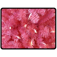 Pink Christmas Tree Double Sided Fleece Blanket (large)  by artworkshop