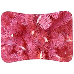 Pink Christmas Tree Velour Seat Head Rest Cushion by artworkshop