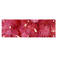 Pink Christmas Tree Banner And Sign 6  X 2  by artworkshop