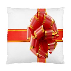 Red Ribbon Bow On White Background Standard Cushion Case (one Side) by artworkshop