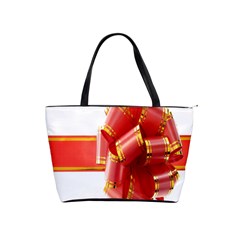 Red Ribbon Bow On White Background Classic Shoulder Handbag by artworkshop