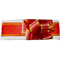 Red Ribbon Bow On White Background Body Pillow Case (dakimakura) by artworkshop